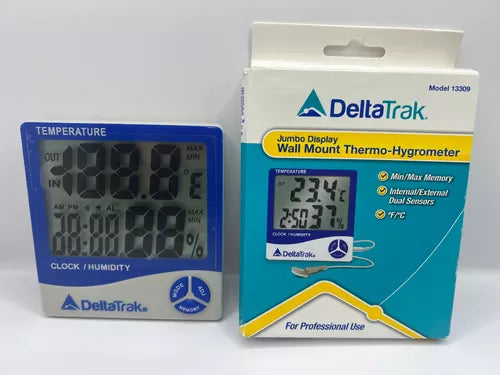 TERMOHIGROMETRO PANTALLA GIGANTE CON TRAZABILIDAD NIST 13309 DELTATRAK