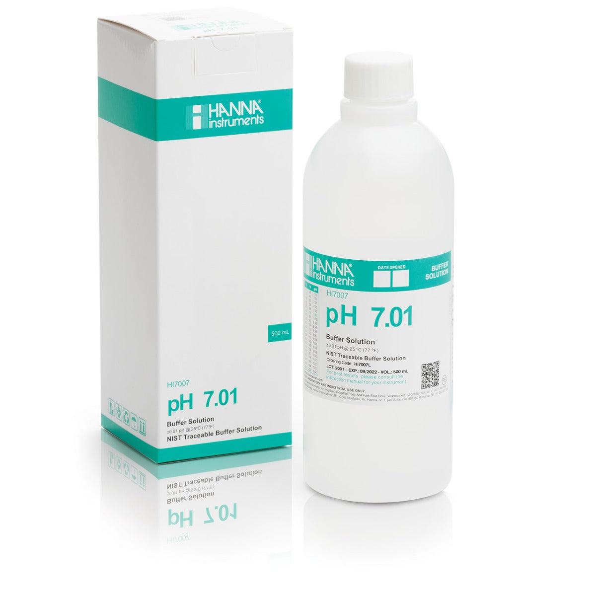 SOLUCION BUFFER ESTANDAR DE CALIBRACION PH 7.01 X 500ML HI7007L HANNA
