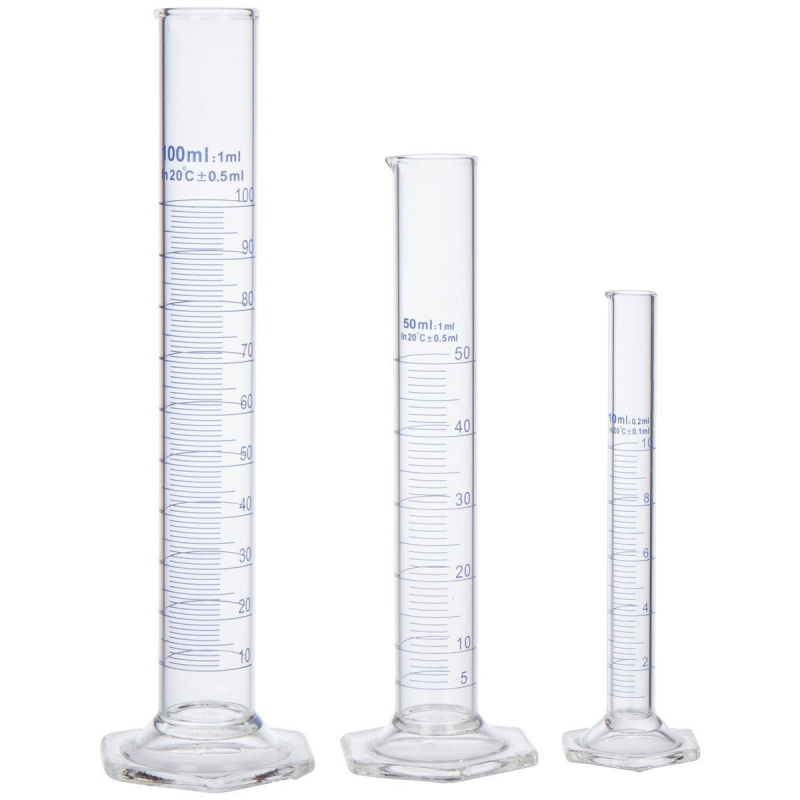 Probeta de Vidrio Graduada para Laboratorio | Diferentes Capacidades – ABSA Soluciones Perú