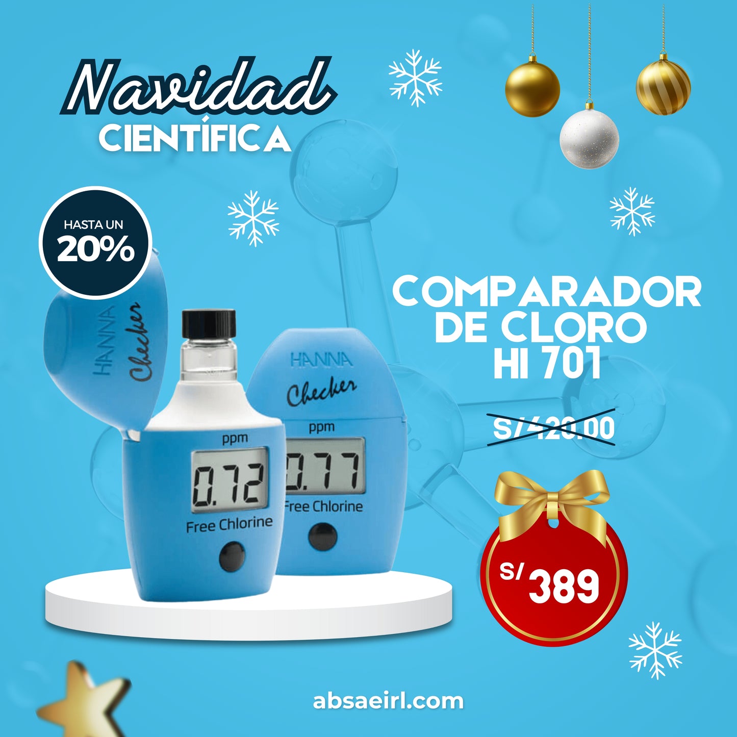 COMPARADOR DE CLORO CHECKERS HI701  HANNA