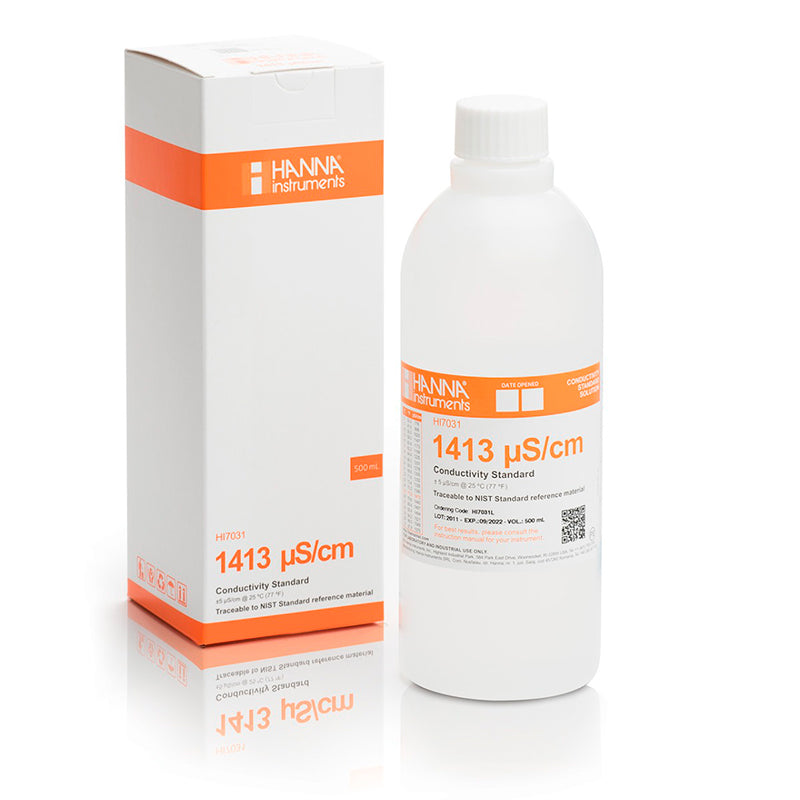 SOLUCION BUFFER CONDUCTIVIDAD ELECTRICA 1413us/cm X 500ML HI7031L HANNA