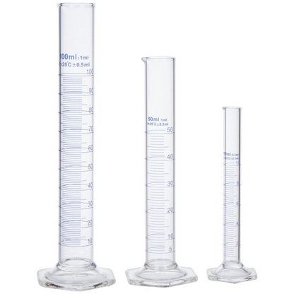 Probeta de Vidrio Graduada para Laboratorio | Diferentes Capacidades – ABSA Soluciones Perú